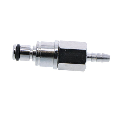 Multi-Mount Non-Valved Hose Barb Coupling Insert - 1/8 ID Barb Chrome
