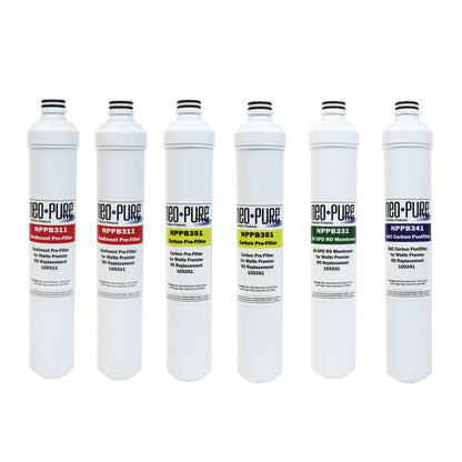 Neo-Pure RO Pure One Year Pre and Post filter Kit with Membrane Replacement For Watts Premier 531155