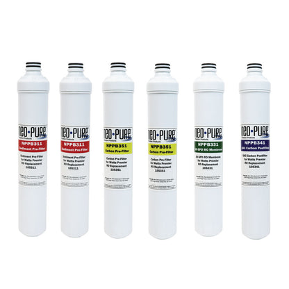 Neo-Pure RO Pure Plus VOC 6 Pack Filter Kit Replacement For Watts Premier WP531161