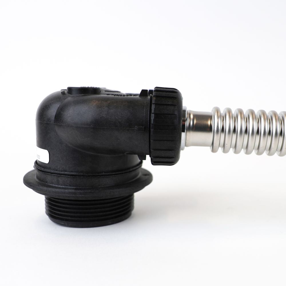 Flexible Stainless Steel Water Softener Connector – Clack Valve Connection by QC x 24” 