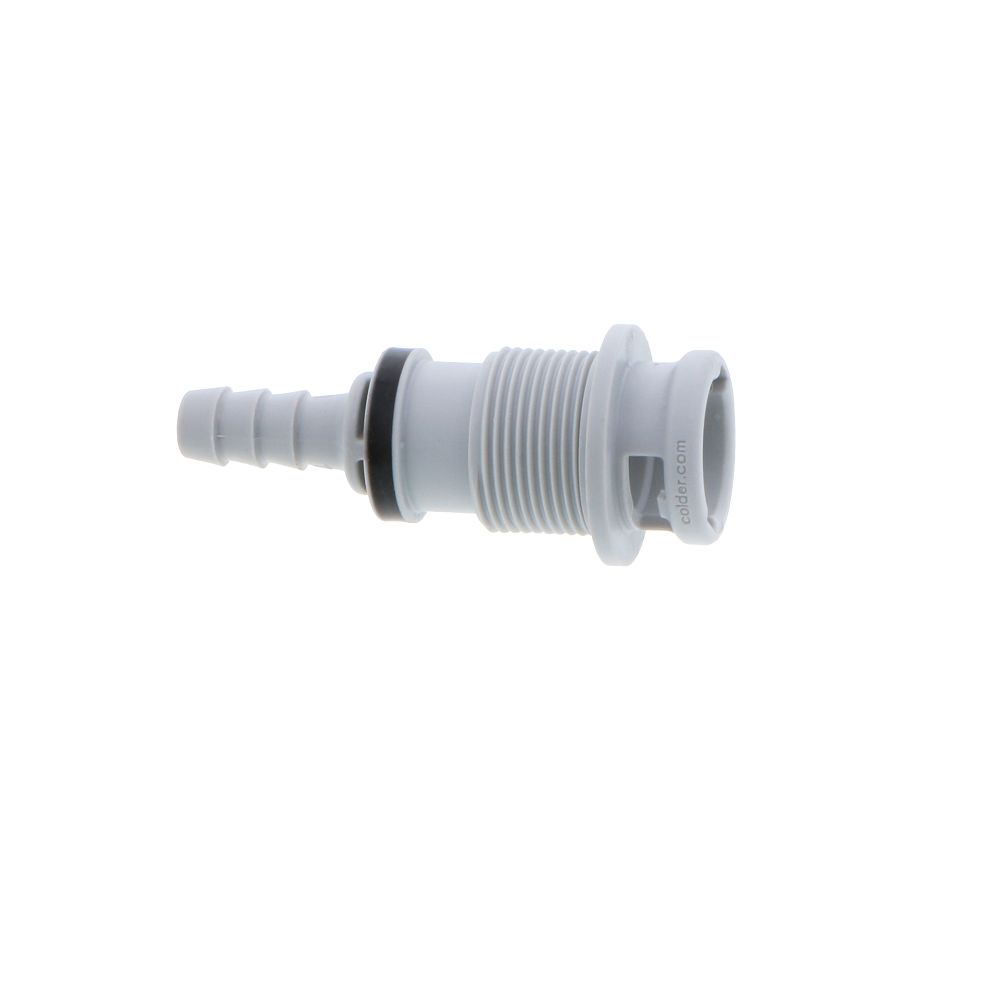 NS2D160412 Valved Panel Mount Hose Barb Coupling Body 1/4 ID Barb
