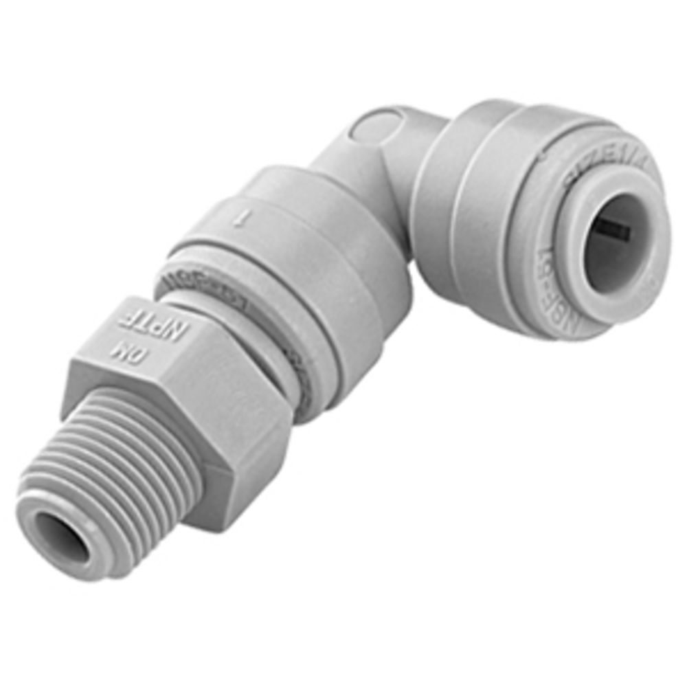 DMfit Male BSPT Swivel Elbow - 1/2" Push-in x 1/2" BSPT
