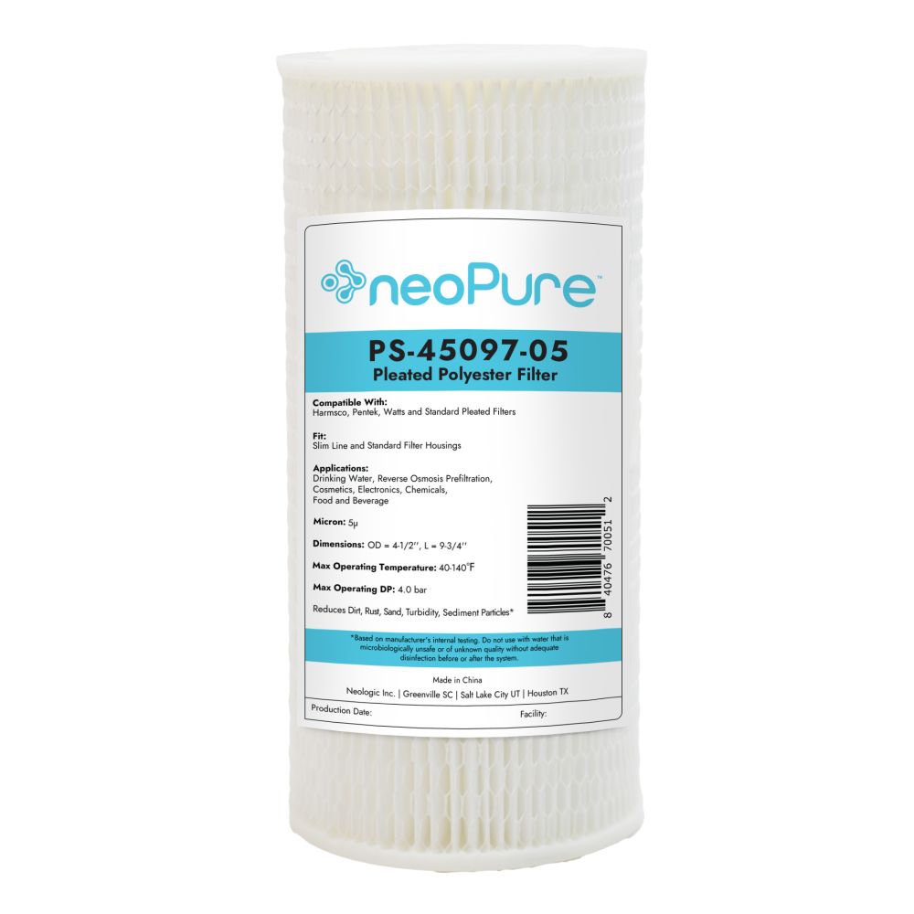 Neo-Pure PS-45097-05 9-3/4" BB High Efficiency Pleated Filter 5 micron