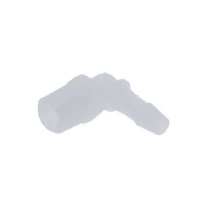 FitQuik PVDF [Kynar] Thread to Tube Elbow Fitting - 1/4 MPT to 1/4 ID Barb