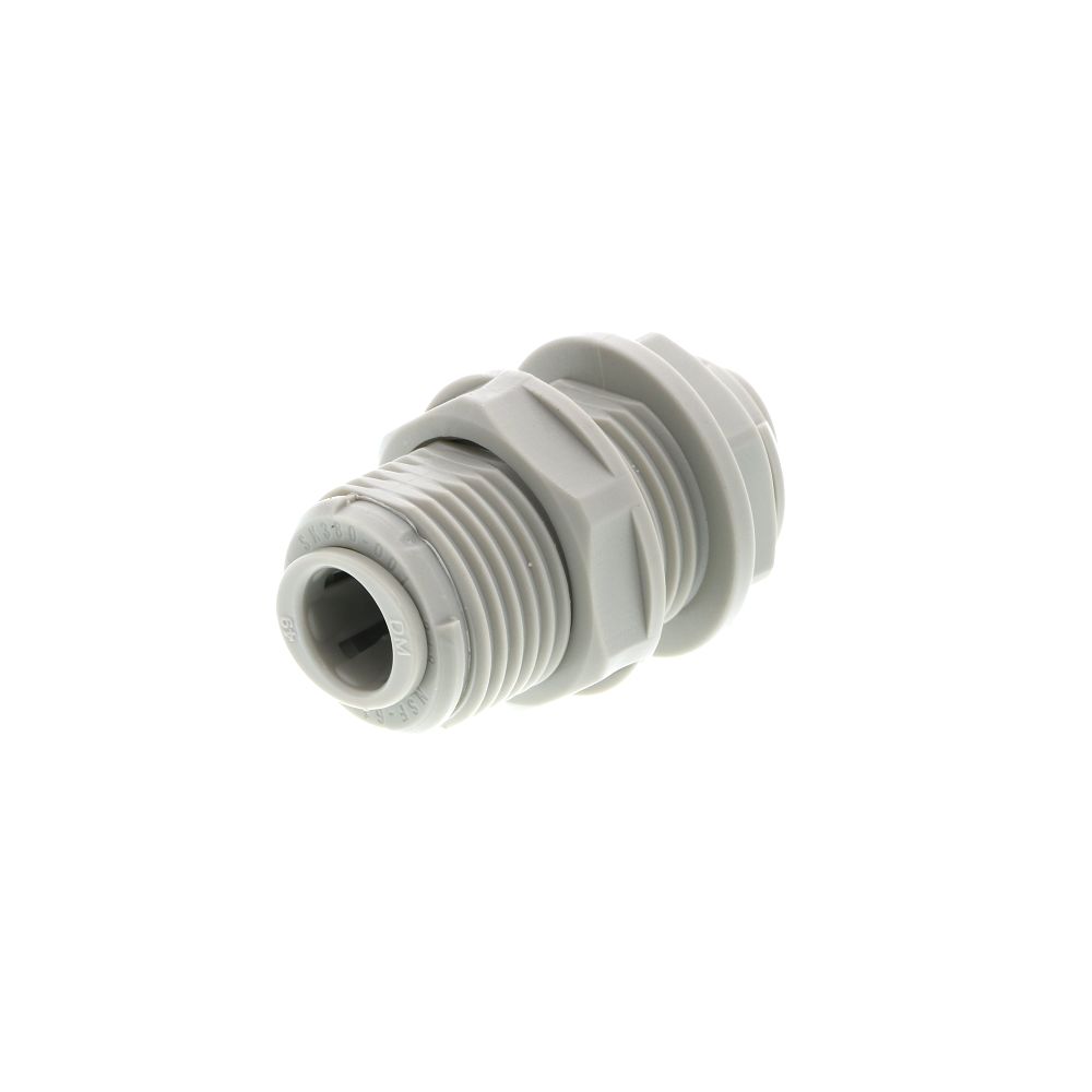 Gray DMfit Bulkhead Union - 3/8 x 3/8
