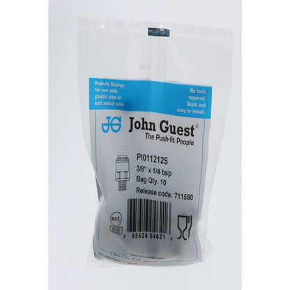 John Guest Male Connector BSPP - 3/8 x 1/4  BSPP