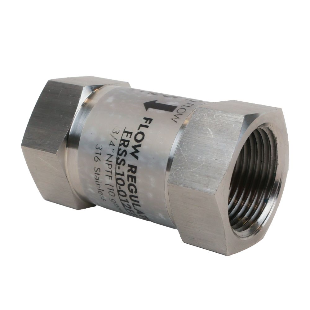 Neo-Pure Stainless Steel  Flow Restrictor 10 GPM 316SS 3/4" FPT x FPT
