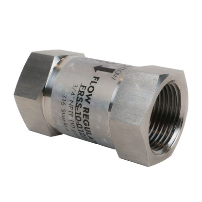 Neo-Pure Stainless Steel  Flow Restrictor 10 GPM 316SS 3/4" FPT x FPT