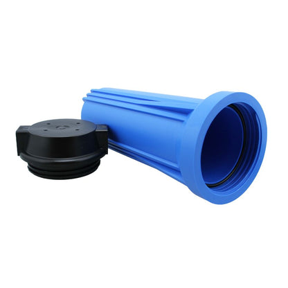 10" Neo-Pure SlimLine Flat Cap Housing NSF Black Cap/Blue Sump 1/2" No Pressure Relief