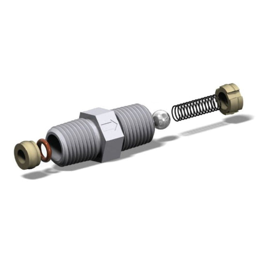 JACO PVDF Check Valve 3/8" MNPT