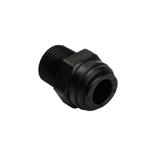 NeoFit - Acetal Black Male Connector 3/8" tube x 1/4" NPTF
