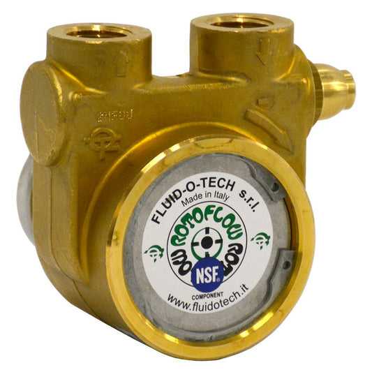 Fluid-o-Tech Lead Free Brass Rotary Vane Pump with Brass Key 250 gph 1/2" NPT