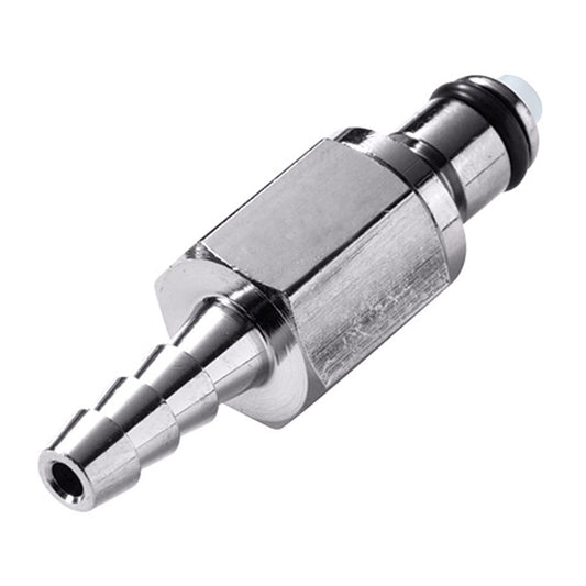Multi-Mount Valved Hose Barb Coupling Insert - 3/16 ID Barb Chrome