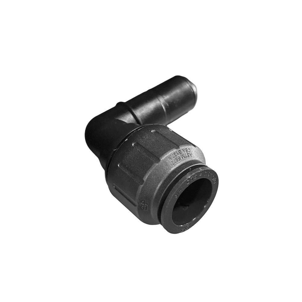 John Guest Black Plug-In Elbow - 3/4 CTS x 3/4 Stem