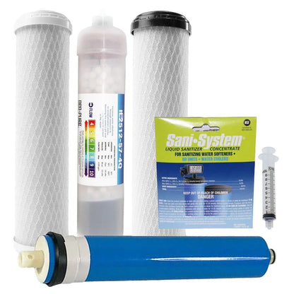 Neo-Pure Residential 4 Stage RO 12 Month Replacement Kit - 2 CTO, Inline