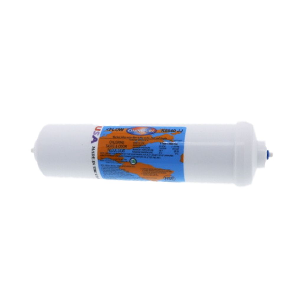 Omnipure Inline K5540-JJ GAC Postfilter - 10" x 2.5" Filter - 1/4" Quick Connect