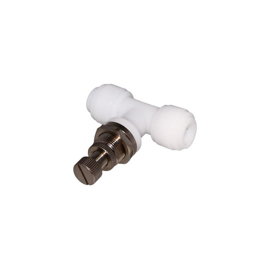 NeoFit - Acetal Natural White Flow Control Bulkhead 1/4" tube