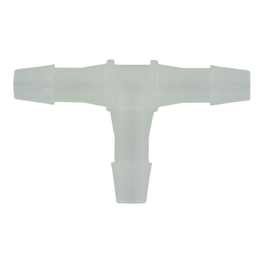 FitQuik Polypropylene Union Tee Barb Fitting - 1/8 ID x 1/8 ID x 1/8 ID