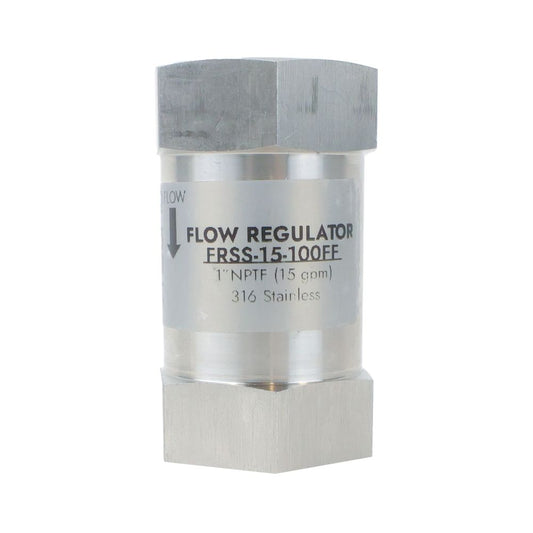 Neo-Pure Stainless Steel Flow Restrictor 15 GPM 316SS 1" FPT x FPT