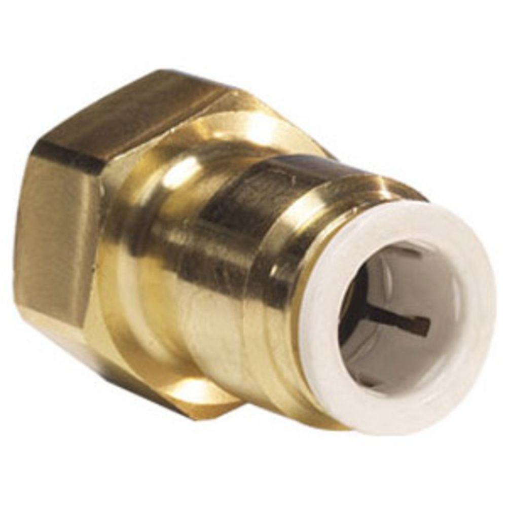 John Guest Brass Flare Female Connector - 3/8 x 1/4 FFL