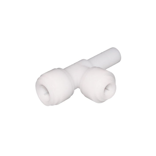 NeoFit - Acetal Natural White Stem Run Tee 1/4" tube x stem 1/4"