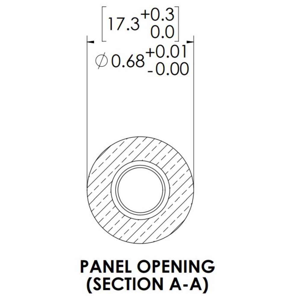 LinkTech 40CB Series Panel Mt. Female, Male Thread, Valved, 1/4" MNPT, Chrome Brass, Buna N