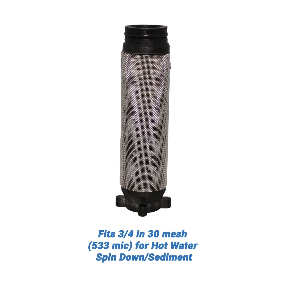 Rusco/Vu-Flow Hot Water Filter Screens for Spin-Down/Sediment Filters - Fits 3/4 in 60 mesh [254 mic] for Hot Water Spin Down/Sediment