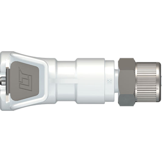 LinkTech 20AC Series Straight Male, Valved, 1/4" PTF, Natural Acetal, Buna N