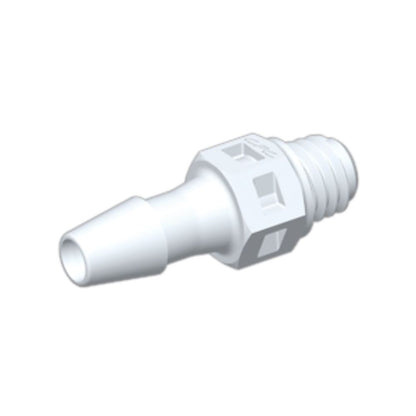 FitQuik Nylon Thread to Tube Straight Fitting - 10-32 UNF to 1/8 Hose Barb