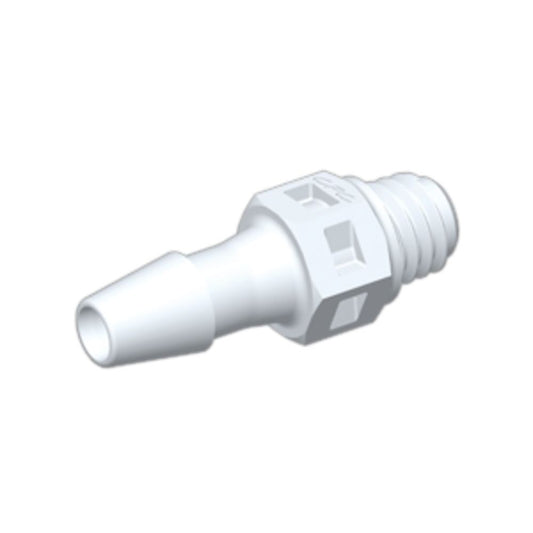 FitQuik Nylon Thread to Tube Straight Fitting - 10-32 UNF to 1/8 Hose Barb