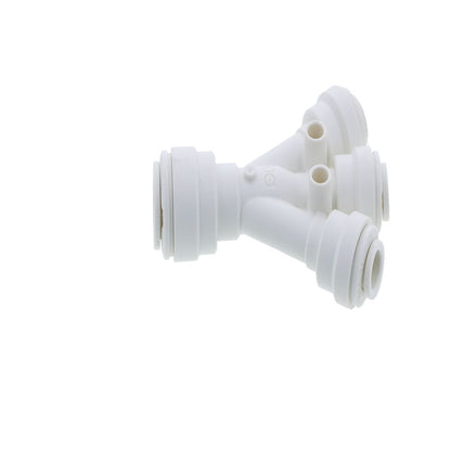 John Guest Three Way Divider Polypro  - 3/8 Inlet x 1/4 Outlets
