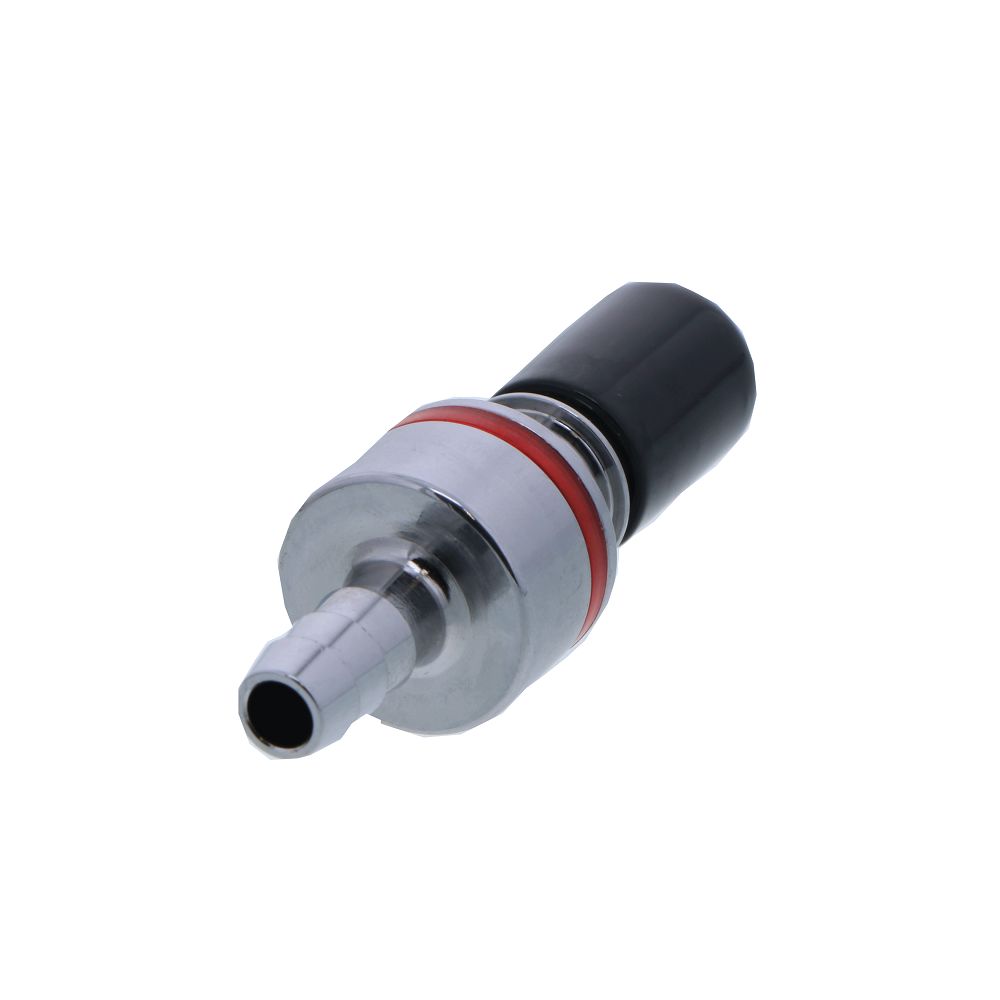 LQ4D22004RED Valved In-Line Liquid Cooling Coupling Insert 1/4 ID Barb Warm Red