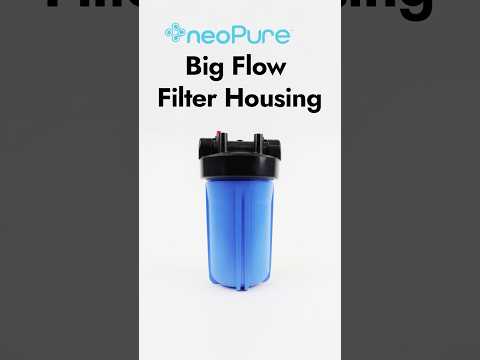 20" Neo-Pure Big Flow Filter Housing Blue Sump/Black Cap 3/4" without Pressure Relief