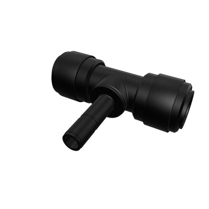 NeoFit - Acetal Black Branch Stem Tee 3/8" tube x stem 3/8"