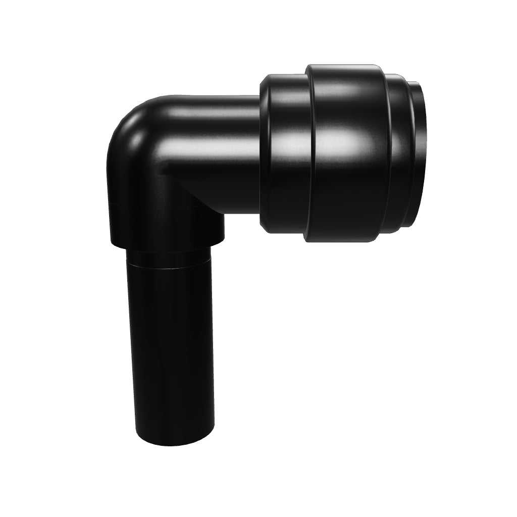 NeoFit - Acetal Black Stem Elbow- 15mm tube OD x15
