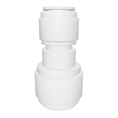 NeoFit - Acetal Natural White Reducing Union Connector- 3/8"tube OD x 1/4"tube OD