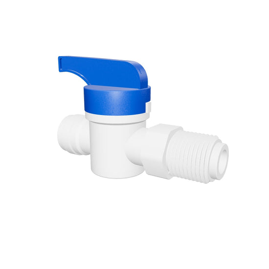 NeoFit Shut-Off Valve polypro male NPTF 1/4 x 1/4 NPTF