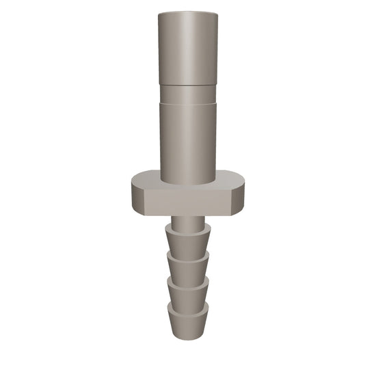 neoFit - Acetal Natural Gray Stem Barb Connector 1/4"stem x 1/4"barb
