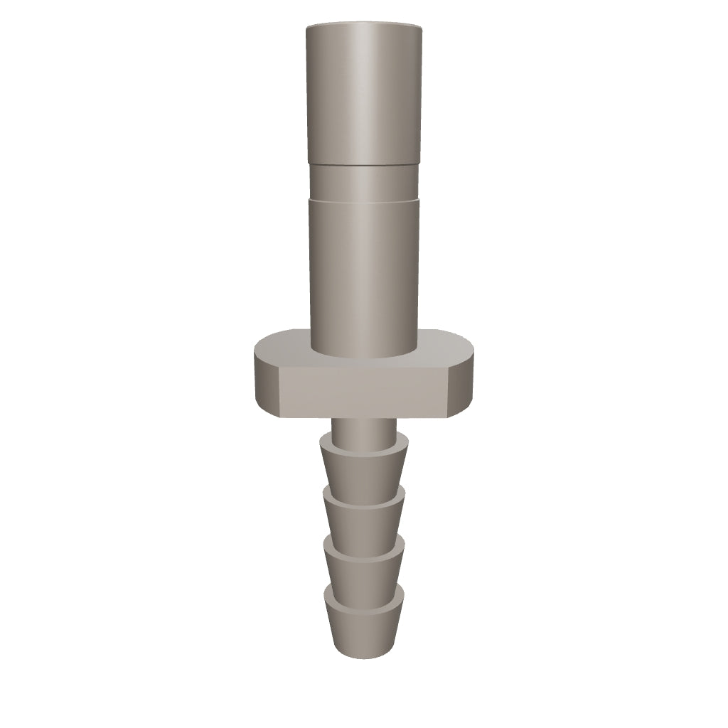 neoFit - Acetal Natural Gray Stem Barb Connector 1/4"stem x 1/4"barb
