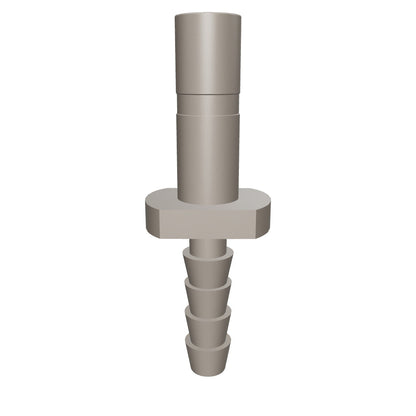 neoFit - Acetal Natural Gray Stem Barb Connector 1/4"stem x 1/4"barb