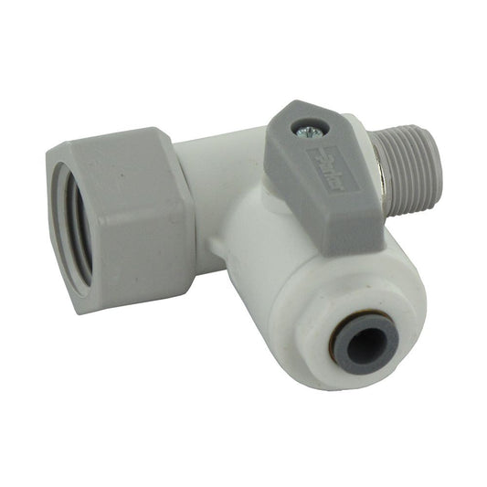 Parker LIQUIfit LFPP6VAS8 Angle Stop Adapter Valve 3/8 x 1/2 x 3/8