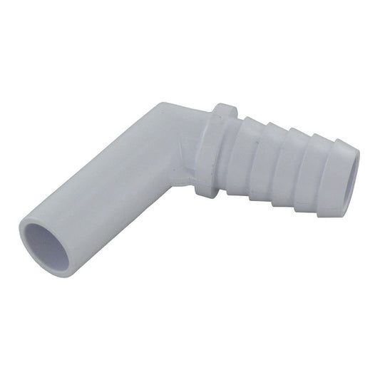 PushIn 45° ELBOW Barb Connector  - 5/8" ID Barb x 1/2" OD Stem