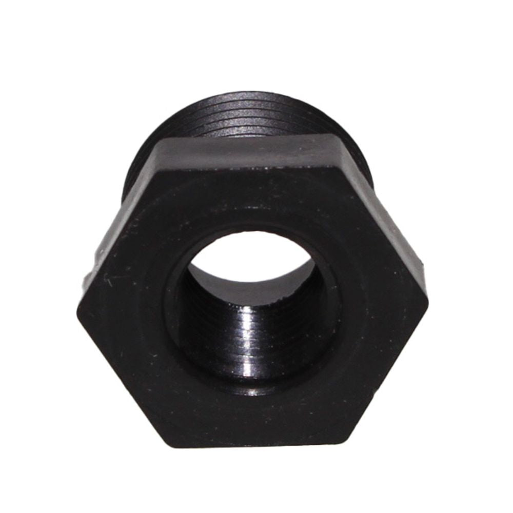 Bushing 1" MNPT x 1/2" FNPT Polypro Black