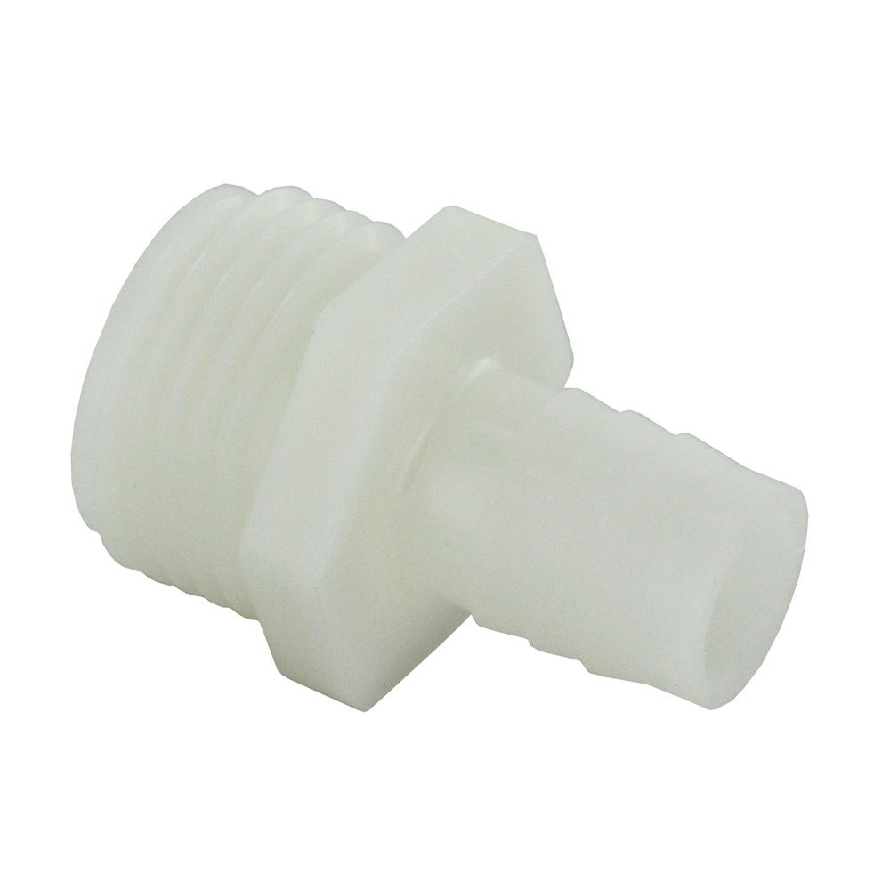 Male Garden Hose Barb Connector Nylon - 3/4 MGHT x 1/4 ID Barb