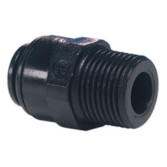 John Guest Male Connector BLACK ACETAL - 10mm x 1/4 BSPT