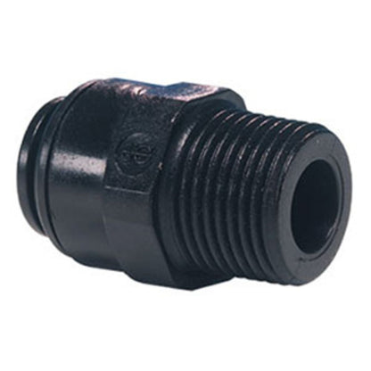 John Guest Male Connector BLACK ACETAL - 10mm x 1/4 BSPT