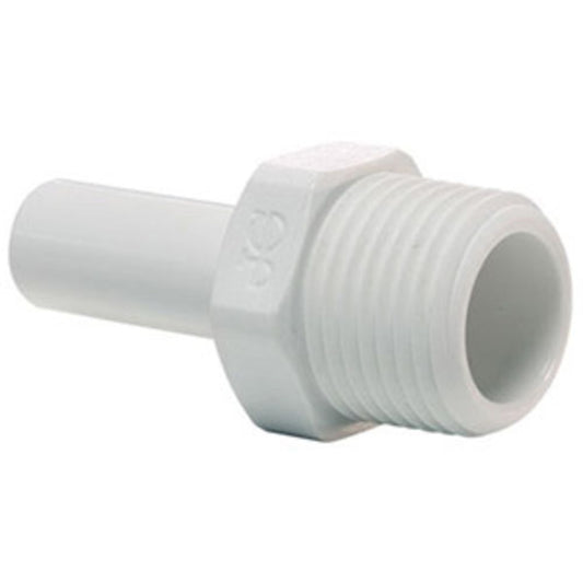 John Guest Stem Adapter Polypro - 1/2 x 1/2 NPTF
