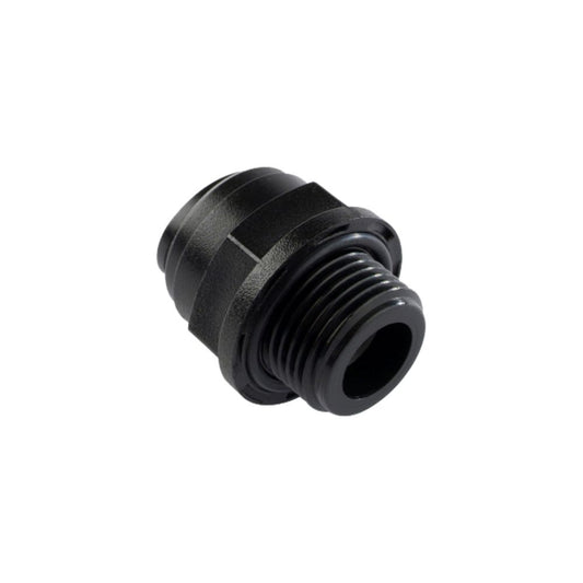 NeoFit - Acetal Black Male Connector- 12mm tube OD x 3/8"BSP[P]