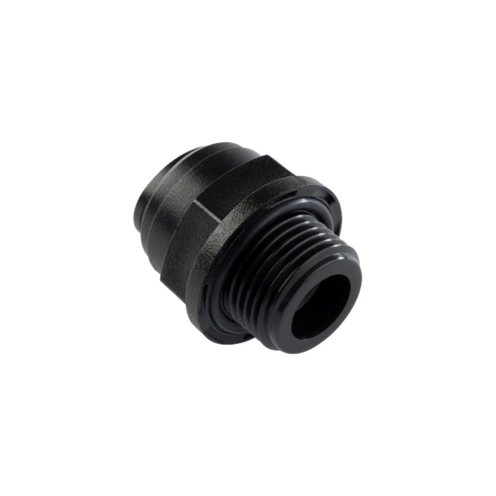 NeoFit - Acetal Black Male Connector- 6mm tube OD x 1/4"BSP[P]