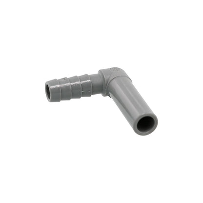 John Guest Stem Elbow Barb Connector  - 3/8 OD Stem x 5/16 ID Barb